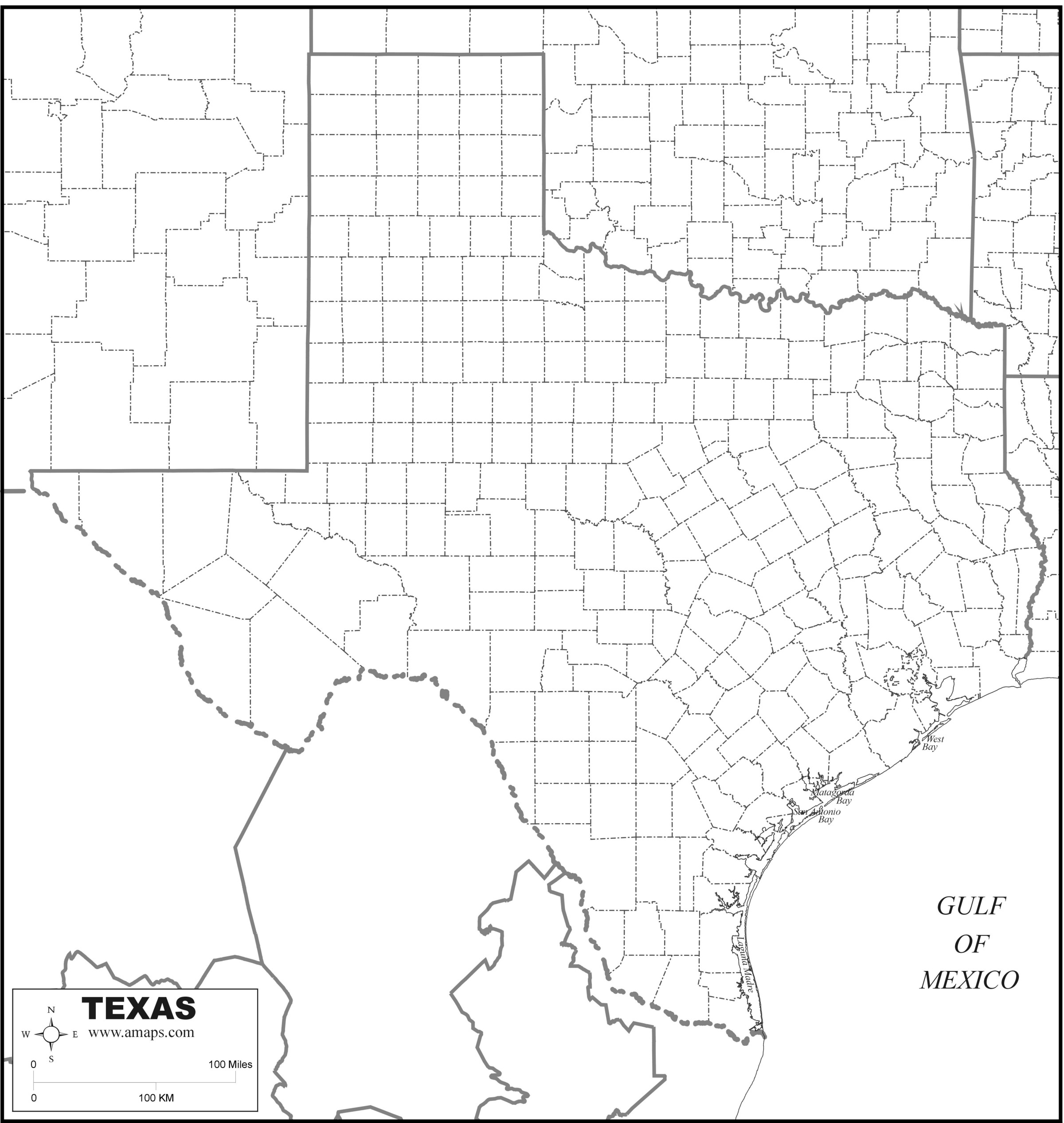 Texas Map Outline Printable Texas Map Outline Printable State
